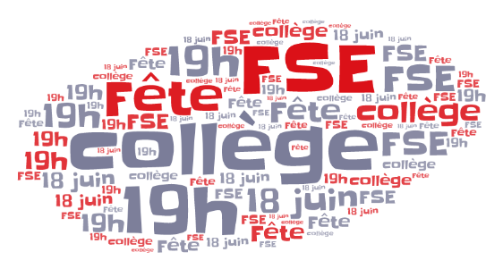 Fête du collège – FSE: mardi 18 juin, 19h.